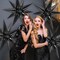 72PCS Black Star Foil Balloons – 12-Point Starburst Party Decorations for Birthday & Wedding